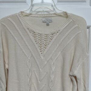 Lucky Brand Cream V-Neck Sweater